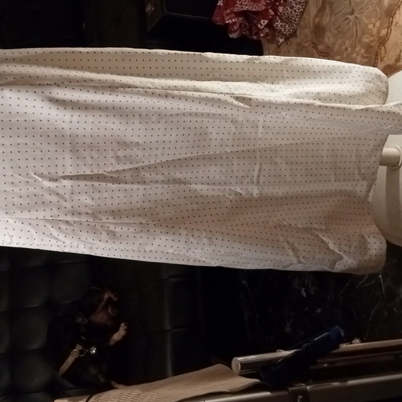 Vintage Maxi dress gown green polka dot with sash tie. Size 6/7. - Picture 2 of 7